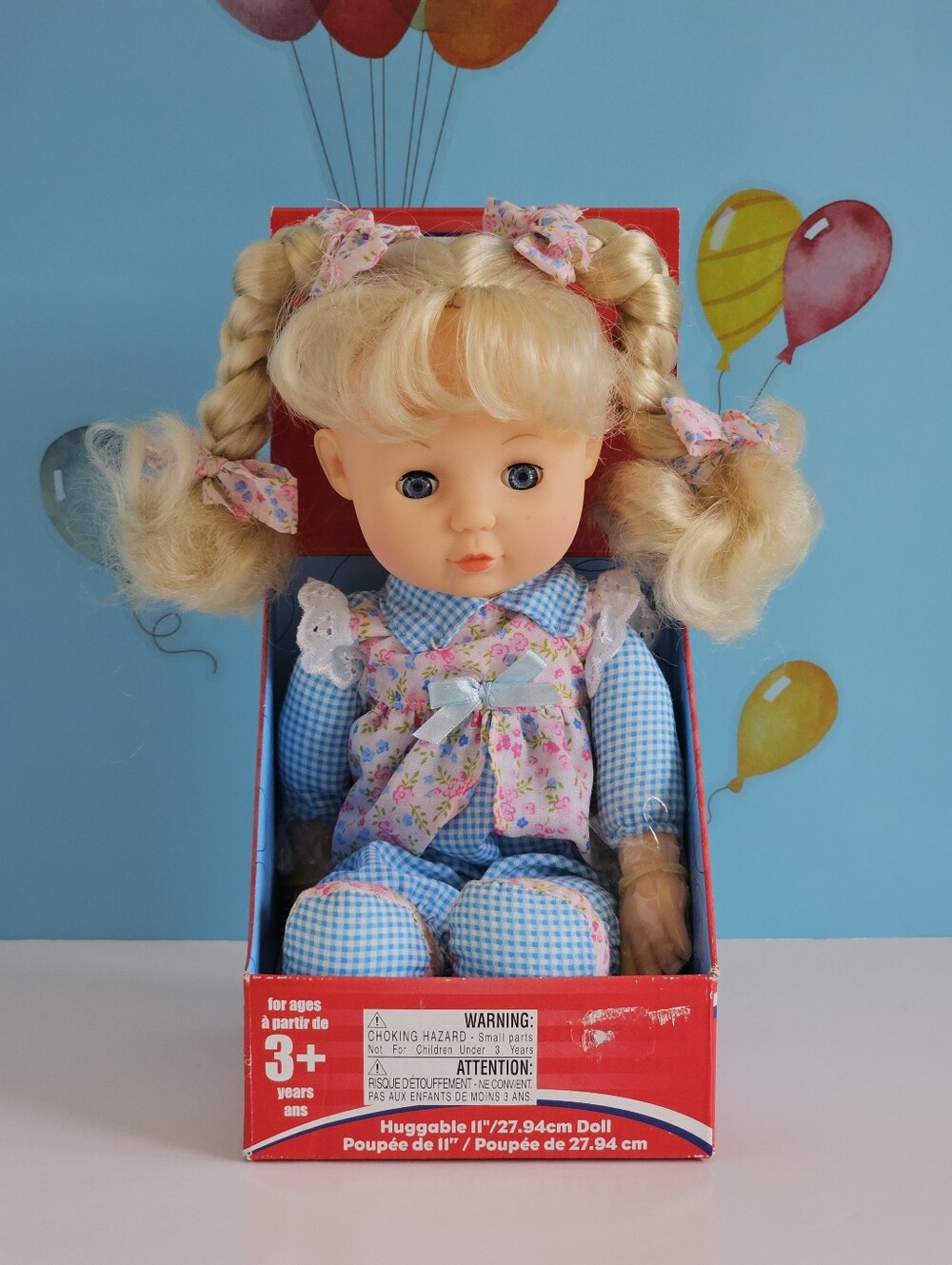 KidConnection Huggable 11" Doll, Sleep Doll Eyes